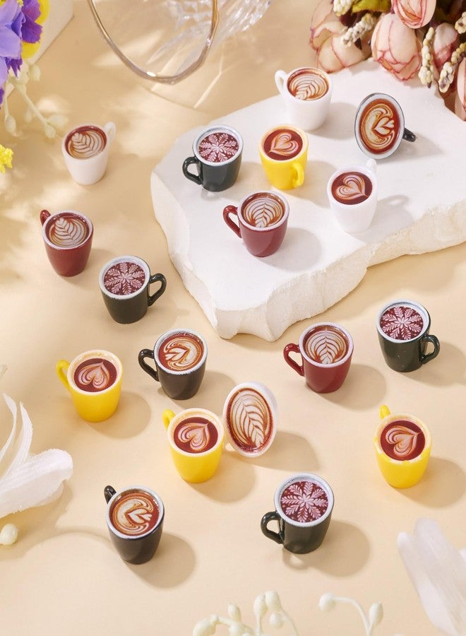Craftdady 24pcs Coffee Cups Micro Landscape Dollhouse Miniature Coffee Cups Miniature Kitchen Set Cute Resin Tableware Drink Beverage for Micro Landscape Party Decorations 26x20 mm - Image 5